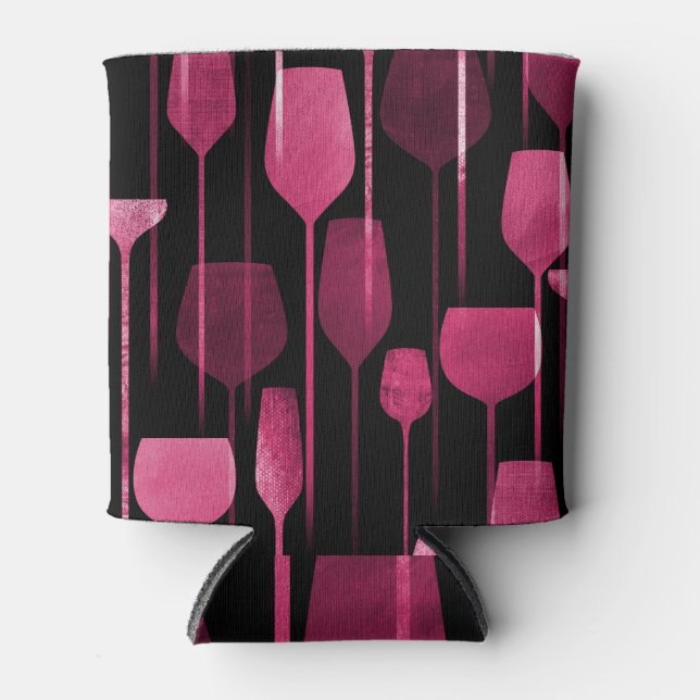 Collage Art: Party Drinks Pattern. Can Cooler (Front)