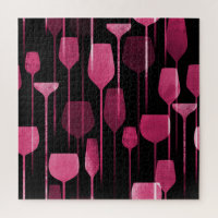 Collage Art: Party Drinks Pattern.