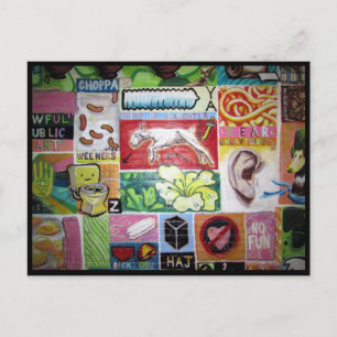 collage art postcard