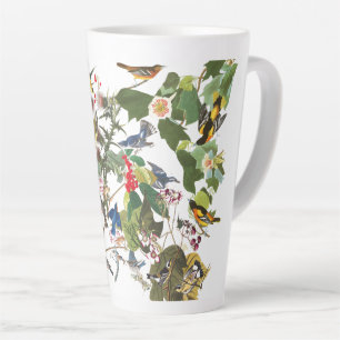 Collage Audubon d'oiseaux Faune Floral Latte Mug