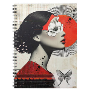 Collage avec papillon   Journal Carnet