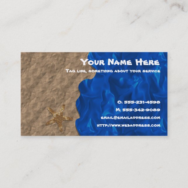 Collage Beach business card (Front)