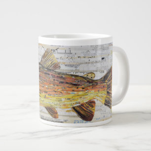 Collage Brown de truites 20oz Café Mug par C.E.Bla