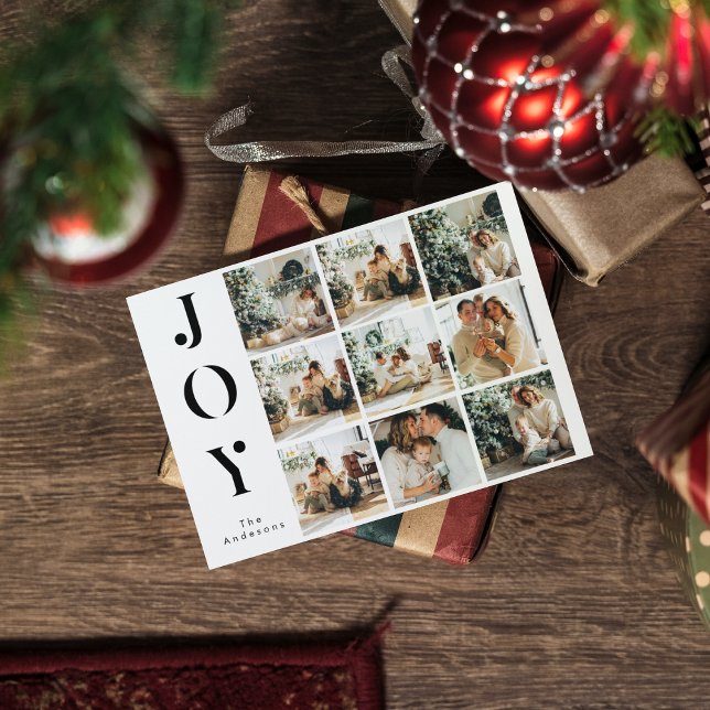 Collage Christmas Nine Photos | Happy Joy Holiday  Postcard (Creator Uploaded)