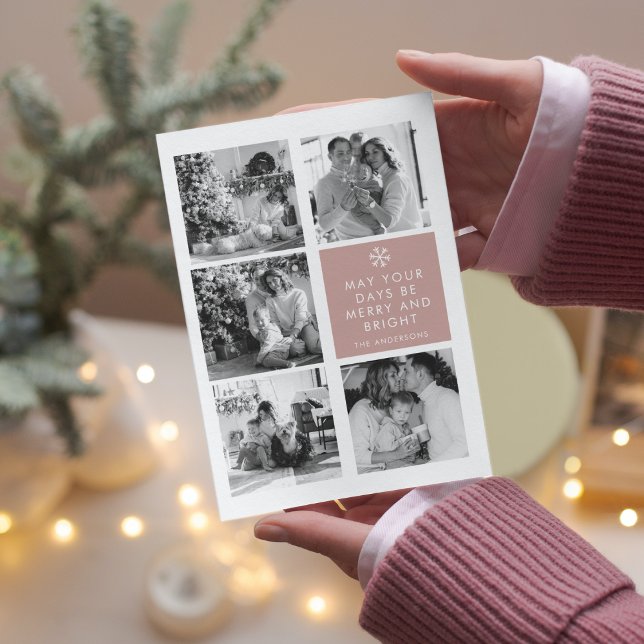 Collage Christmas Photo | Merry Christmas | Pink (Creator Uploaded)