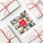 Collage Christmas Photo | Merry Christmas | Red<br><div class="desc">Collage Christmas Photo | Merry Christmas | Red</div>