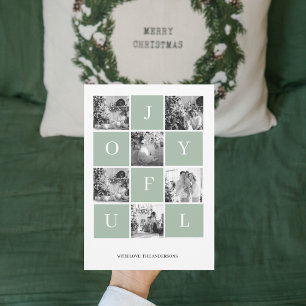 Collage Christmas Photo   Pastel Green Joyful 