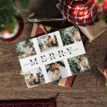 Collage Christmas Six Photos | Merry Holiday Postc Postcard<br><div class="desc">Collage Christmas Six Photos | Merry Holiday</div>