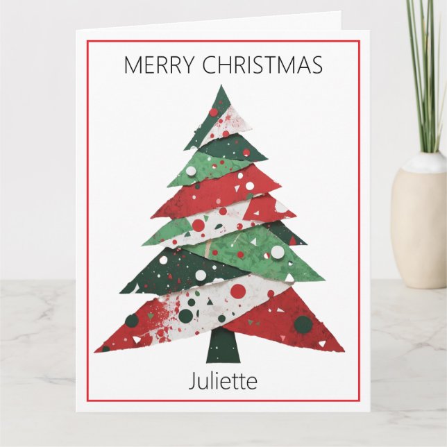 Collage Christmas Tree Card (Front)