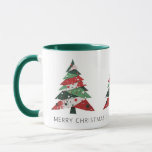 Collage Christmas Tree Mug<br><div class="desc">Features a collage Christmas tree in a colour palette of red and green. Personalize with a Christmas message and a name or initials.</div>