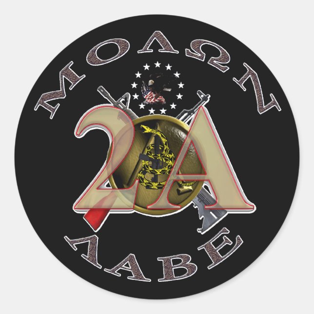 collage classic round sticker (Front)