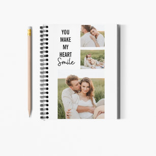 Collage Couple Photo & Lovely Romantic Quote Notebook