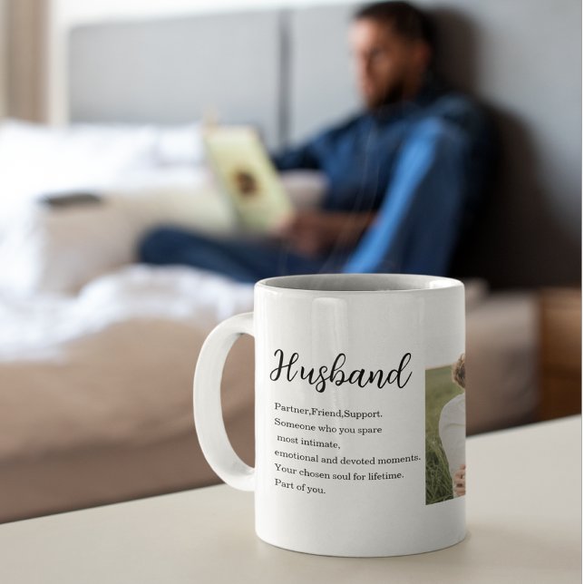 Collage Couple Photo & Romantic Husband Love Gift Mug (Creator Uploaded)