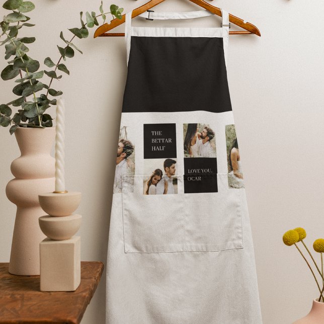 Collage  Couple Photo | Valentine Gift Apron (Creator Uploaded)