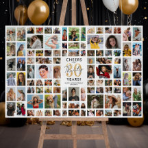 Collage de 102 photos pour une fête d'anniversaire