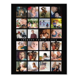 Collage de 24 Modèles photo avec affiche texte per