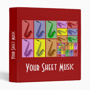 Collage de classeur coloré de musique de