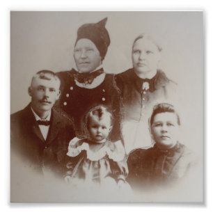 Collage de famille antique Photo Image en noir et