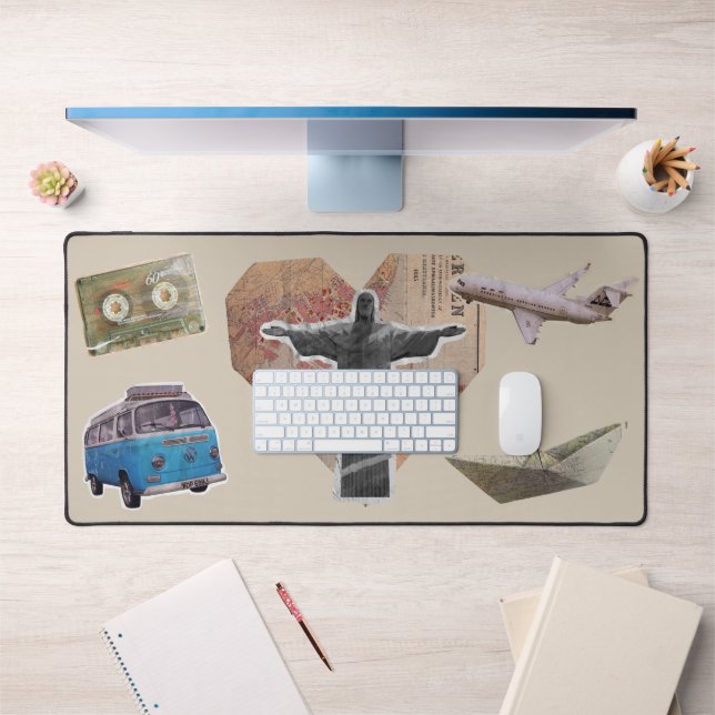 Collage de frais de voyage Médias mixtes (Bureau 1)
