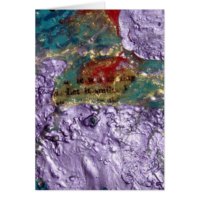 Collage de médias mixtes Abstraits de sourire (Devant)