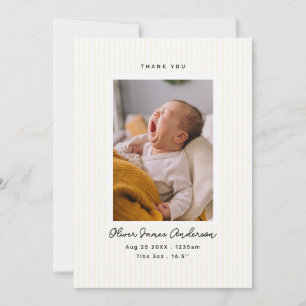 Collage de photos de bébé moderne Merci Rayures