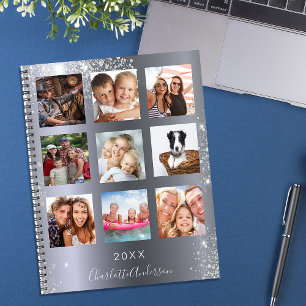 Collage de photos de famille avec monogramme et pa
