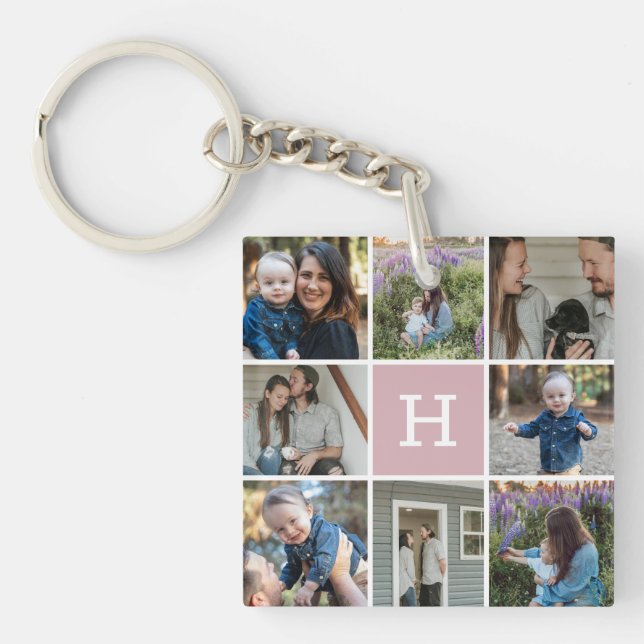 Collage de photos de famille et monogramme (Devant)