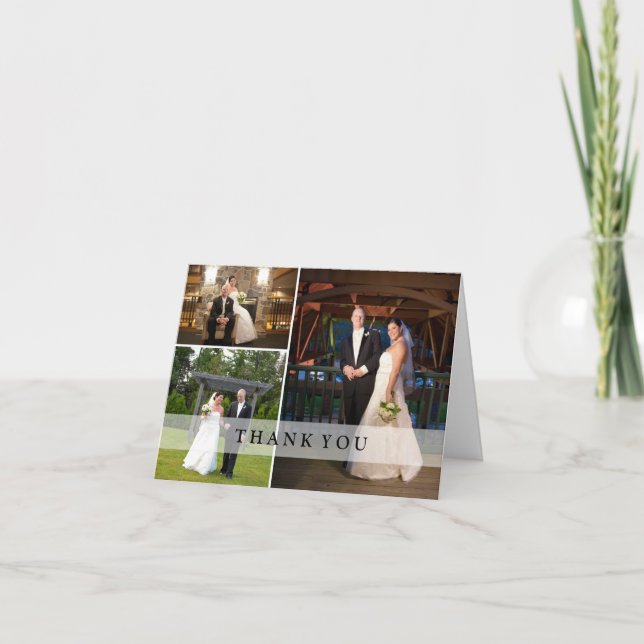 Collage de photos de mariage - Merci (Devant)
