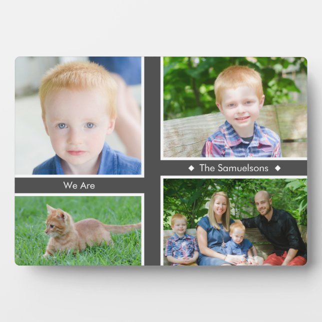 Collage de photos familiales Plaque avec de l'Ease (Devant)
