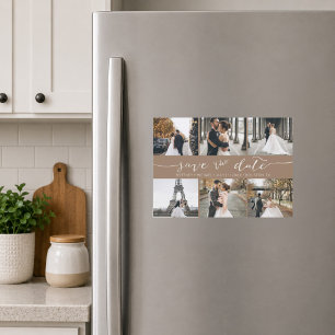 Collage de photos moderne pour carte de faire-part