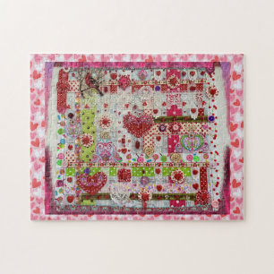 Collage de puzzle de la Saint-Valentin