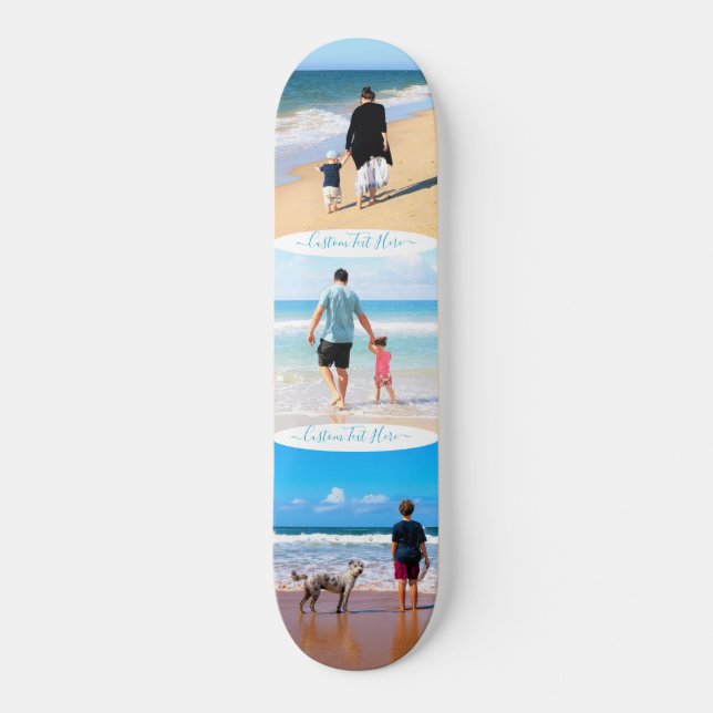Collage de texte photo personnalisé Skateboard Vos (Recto)