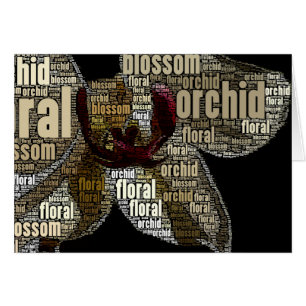 Collage De Typographie Florale Sur Modèle Noir À L
