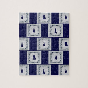 Collage Delft blue tiles Jigsaw Puzzle