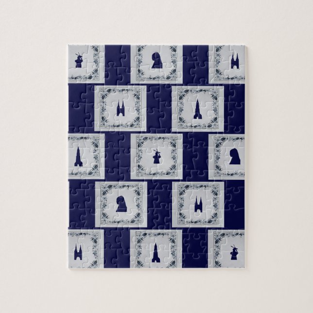 Collage Delft blue tiles Jigsaw Puzzle (Vertical)