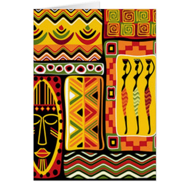 Collage d'impression couleur Motif africain (Devant)