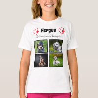  Collage - dog photo customized memory for girls