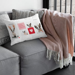 Collage Dog Photos   My Dog Is My Valentine Lumbar Pillow