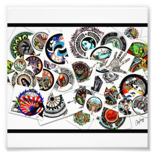 Collage Drawings Photo Print