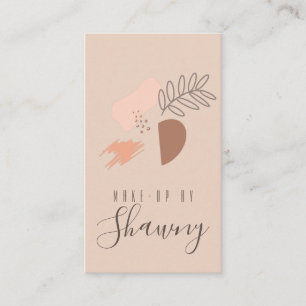 Collage Earth Tone Makeup Artist Salon Beauty Business Card