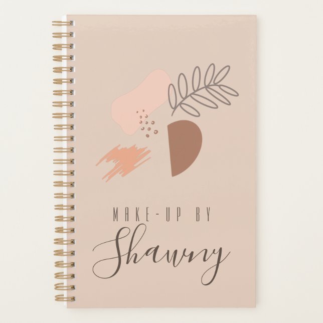 Collage Earth Tone Maquillage Artiste Salon Beauté (Devant)