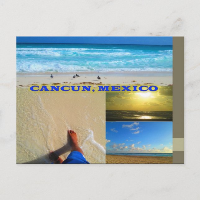 COLLAGE FAIT SUR COMMANDE 8 DE CANCUN DE CARTES (Devant)