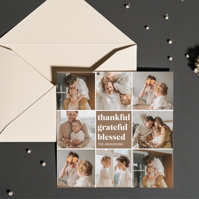 Collage Family Photo | Thankful Grateful Blessed (Creator Uploaded)