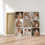 Collage Family Photo | Thankful Grateful Blessed Canvas Print<br><div class="desc">Collage Family Photo | Thankful Grateful Blessed</div>