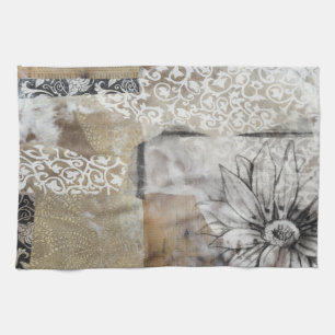 Collage Fleur II Kitchen Towel