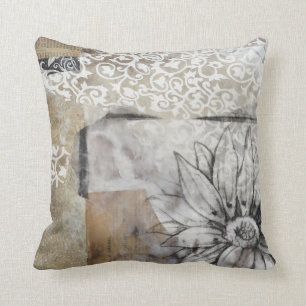 Collage Fleur II Throw Pillow