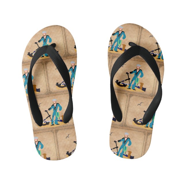 Collage for kids kid's flip flops (Footbed)