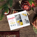 Collage Four Photos | Colourful Jingle All The Way Postcard<br><div class="desc">Collage Four Photos | Colourful Jingle All The Way</div>