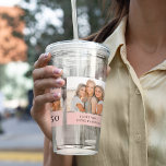 Collage Friend Photos | Happy Birthday Gift Acrylic Tumbler<br><div class="desc">Collage Friend Photos | Happy Birthday Gift.Make your friend's birthday extra special with this custom-made gift featuring a collage of your favourite moments together! This personalized pink-themed birthday gift is available exclusively on Zazzle,  and it's the perfect way to show your friend how much they mean to you.</div>