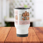 Collage Friend Photos | Happy Birthday Gift Travel Mug<br><div class="desc">Collage Friend Photos | Happy Birthday Gift.Make your friend's birthday extra special with this custom-made gift featuring a collage of your favourite moments together! This personalized pink-themed birthday gift is available exclusively on Zazzle,  and it's the perfect way to show your friend how much they mean to you.</div>